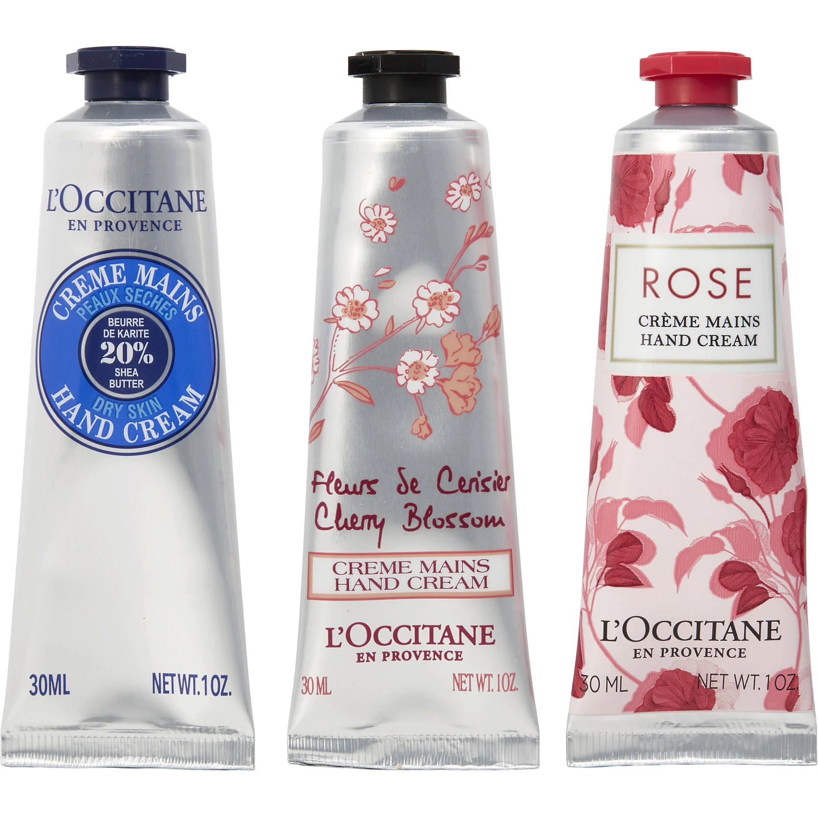 L'Occitane Best Of Provence Set Hand Cream 30ml - 2x Cherry Blossom/2x Rose Reines/2x Shea Butter   set x 180 ml