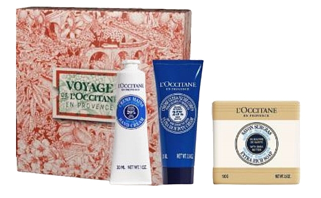 L'Occitane Shea Butter Giftset Body Cream 20ml/Hand Cream 30ml/Soap 50g/Lip Balm 4,5g   set x 104 ml