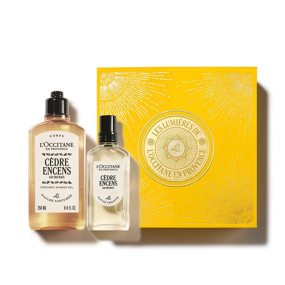 L'OCCITANE EN PROVENCE CÉDRE ENCENS CASE 2 pcs Eau de Toilette spray 50 ml + Shower Gel 250 ml