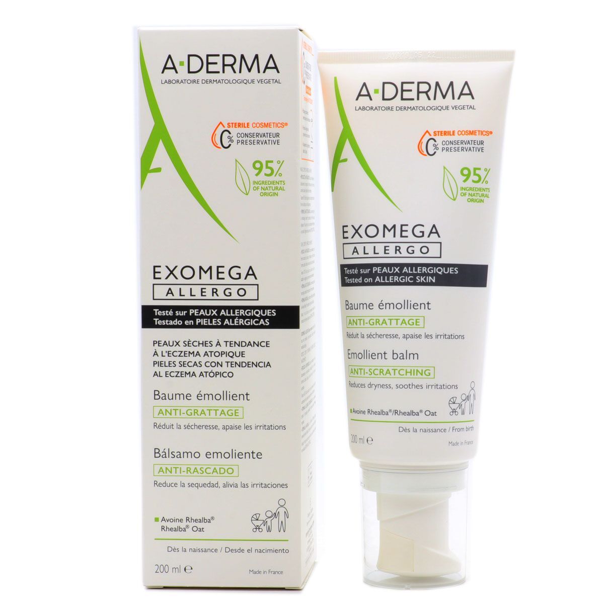 A-DERMA EXOMEGA ALLERGO bálsamo emoliente 200 ml