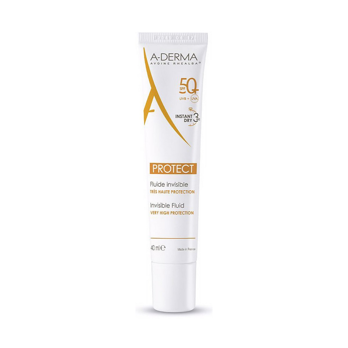 A-DERMA PROTECT αόρατο αντηλιακό υγρό προσώπου SPF50+ 40 ml
