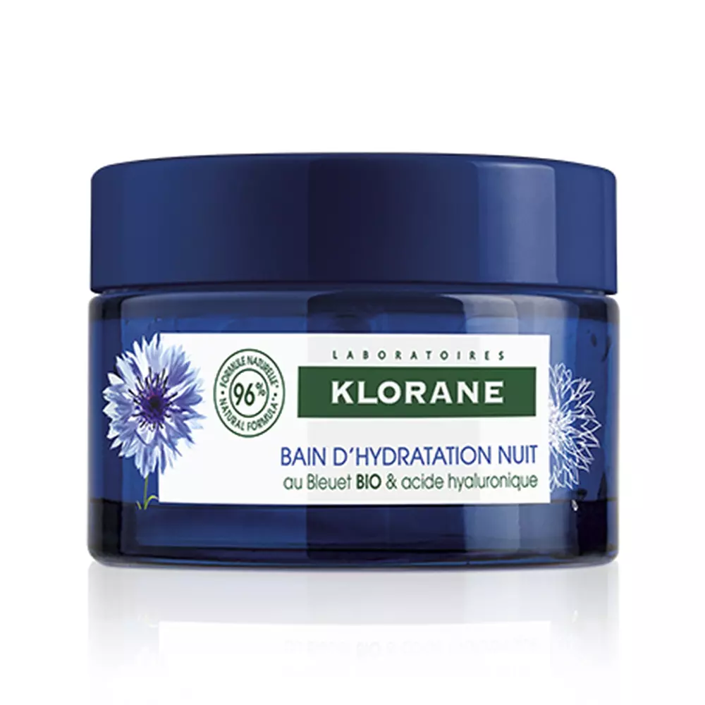 Klorane Bain D'hydratation Nuit Κρέμα Προσώπου Νυκτός για Ενυδάτωση με Υαλουρονικό Οξύ 50ml