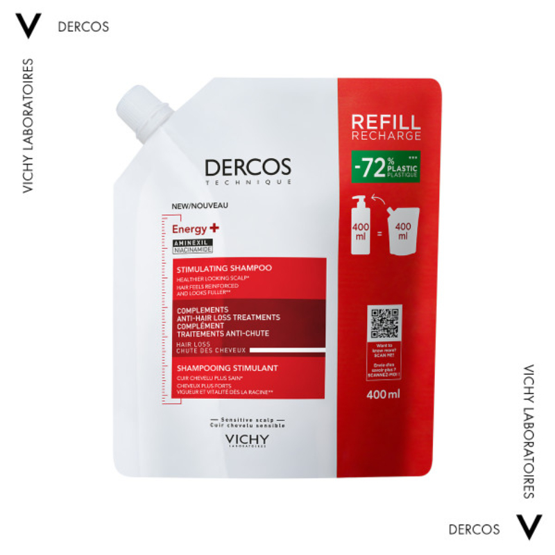 VICHY DERCOS ENERGY+ Stimulating Shampoo Refill 400 ml