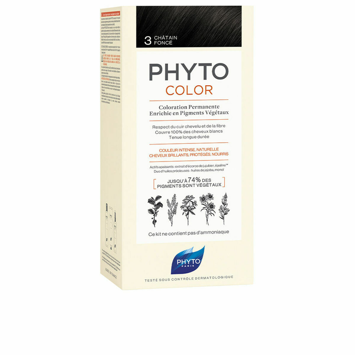 PHYTO COLOR coloration permanent #3-dark brown 3 u