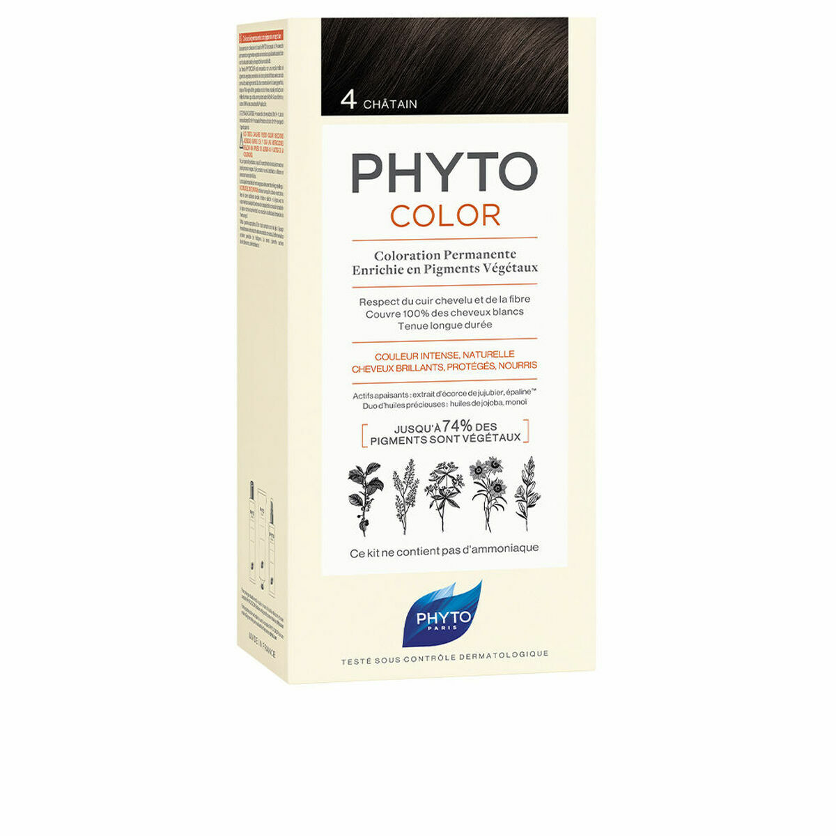 PHYTO COLOR coloration permanent #4-brown 3 u