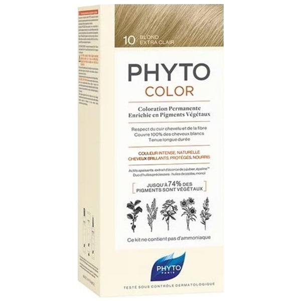 PHYTO COLOR coloration permanent #10-blond extra clair 3 u