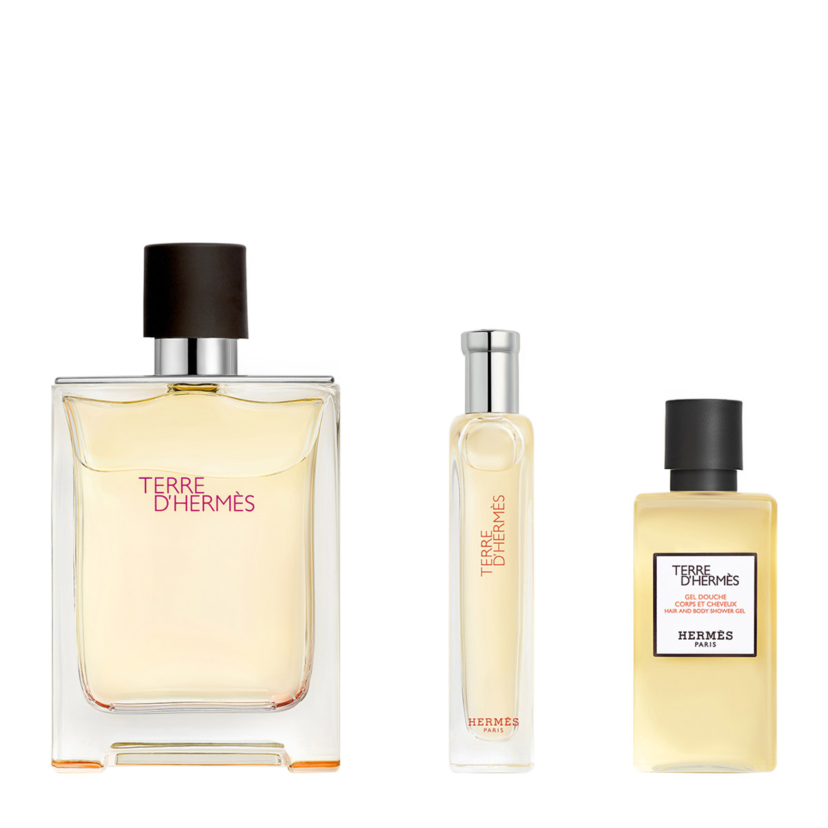 Hermes Terre D'Hermes Giftset Edt Spray 100/Edt Spray 15ml/Shower Gel 40ml  set x 155 ml