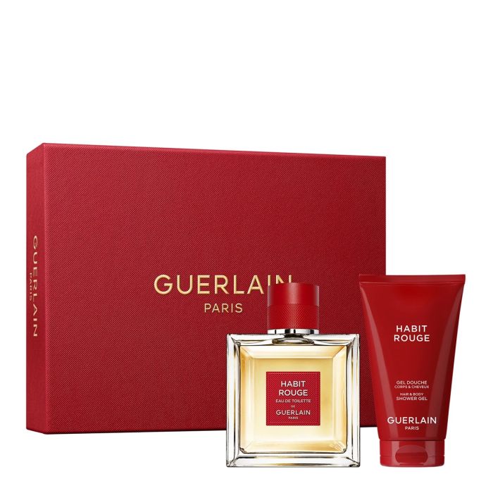 Guerlain Habit Rouge Giftset Edt Spray 100ml/Shower Gel 75ml   set x 175 ml