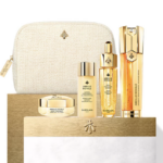 GUERLAIN DOUBLE SERUM R TREATMENT ABEILLE ROYALE CASE 5 pcsDouble serum R Renew & Repair 50 ml + Fortifying lotion with Royal Jelly 40 ml + Advanced youth aqueous oil 15 ml + Day cream 15 ml + Toiletry bag