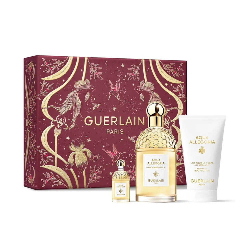 3346471000277.webp GUERLAIN AQUA ALLEGORIA MANDARINE BASILIC CASE 3 pcs Eau de Toilette Spray 125 ml + Body Lotion 75 ml + Eau de Toilette 7.5 ml - Image 1