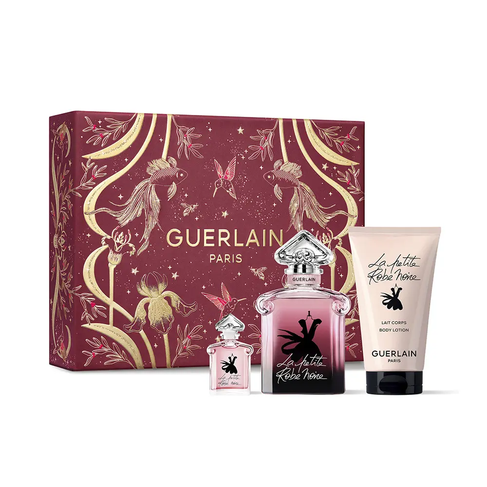 3346471000314.webp GUERLAIN LA PETITE ROBE NOIRE PARFUM INTENSE CASE 3 pcs Eau de Parfum spray 50 ml + Body lotion 75 ml + Eau de Parfum 5 ml - Image 1
