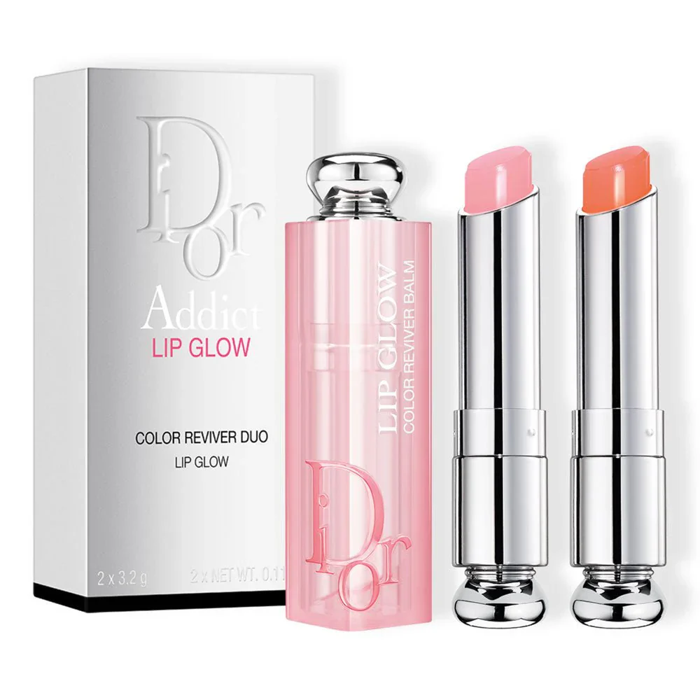 Dior Addict Lip Glow Duo Set#001 Pink & #004 Coral   set x 6.4 g