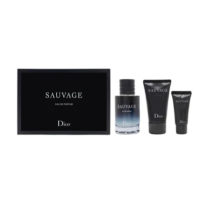 Dior Sauvage Giftset Edt Spray 60ml/Cleanser 45 ml/Serum 45 ml   set x 150 ml