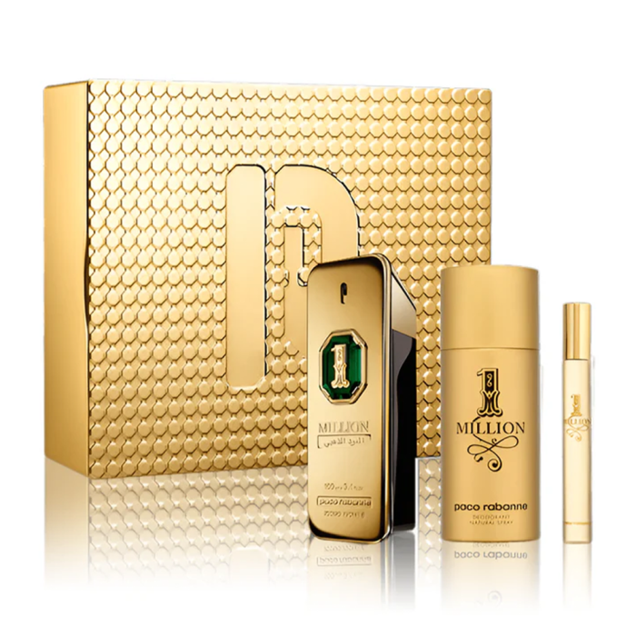 Paco Rabanne 1 Million Golden Oud M Set - Parfum Intense 100 ml + deo spr 150 ml + EdT 10 ml