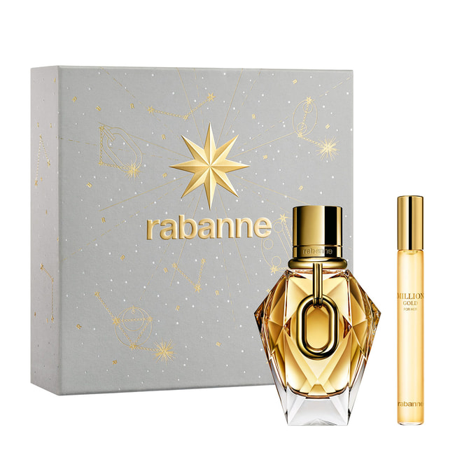 Paco Rabanne Million Gold For Her Giftset Edp Spray 90ml/Edp Spray 20ml   set x 110 ml
