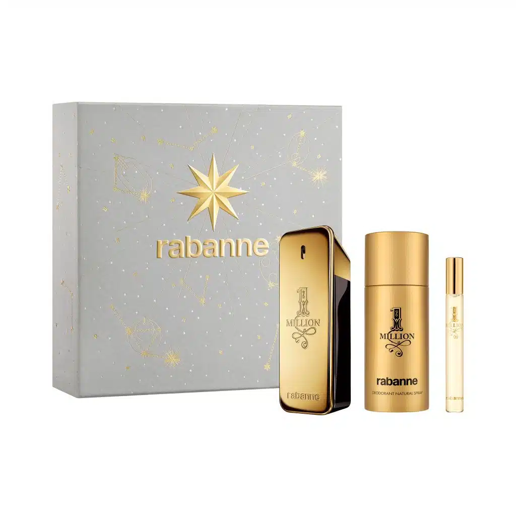 RABANNE 1 MILLION CASE 3 pcs Eau de Toilette spray 100 ml + Deodorant 150 ml + Eau de Toilette spray 10 ml