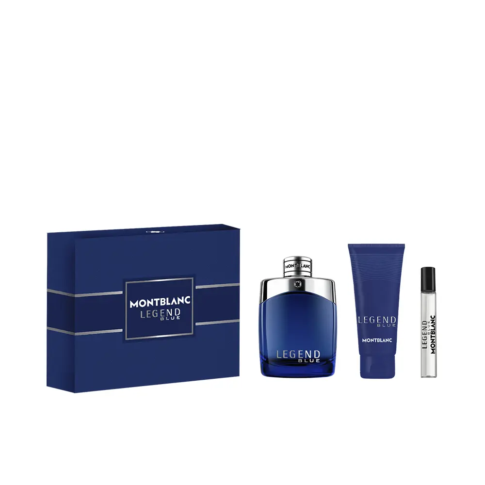 MONTBLANC LEGEND BLUE CASE 3 pcs Eau de Parfum spray 100 ml + Shower Gel 100 ml + Eau de Parfum spray 7.5 ml