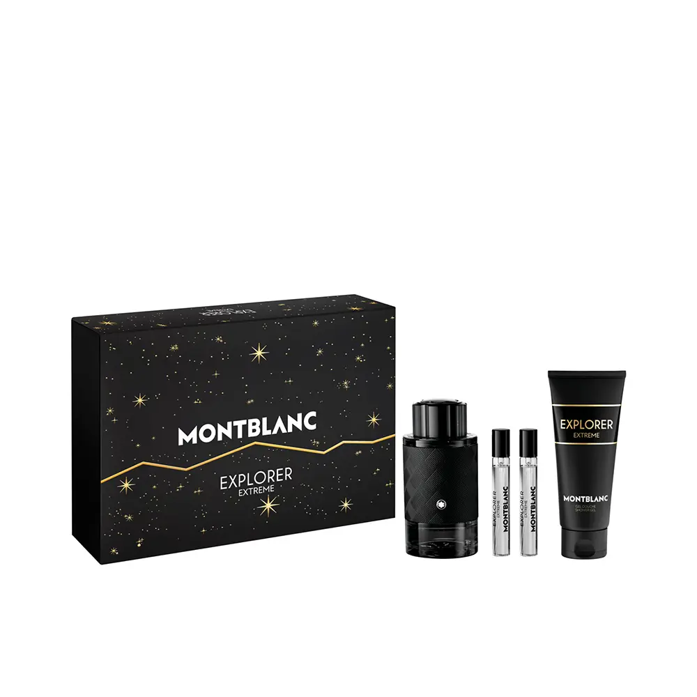 MONTBLANC EXPLORER EXTREME PERFUM SET 4 pcs Eau de Parfum spray 100 ml + Shower Gel 100 ml + Eau de Parfum spray 2 x 7.5 ml