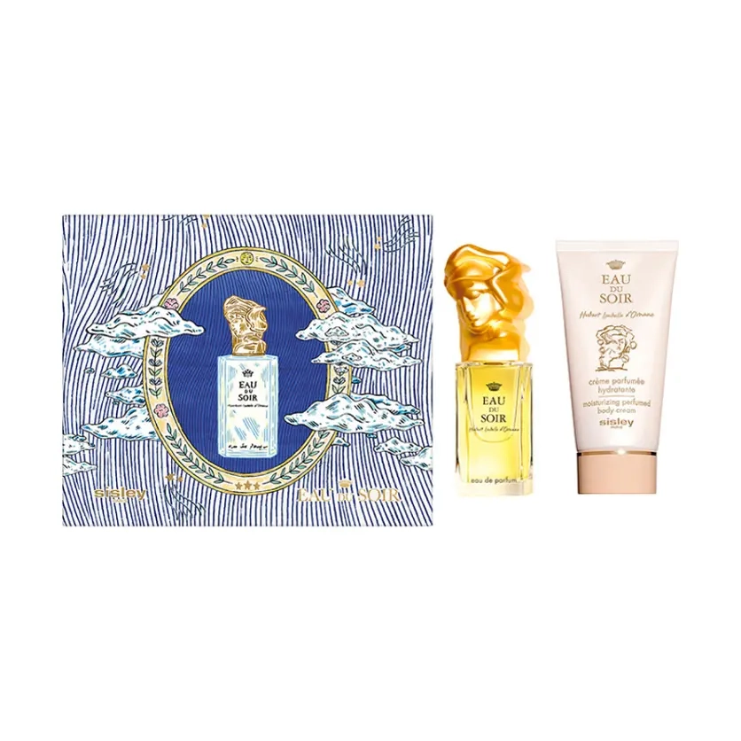 Eau du Soir by Sisley for Women 2 Piece Merci Set 30ml EDP Spray 50 body Cream