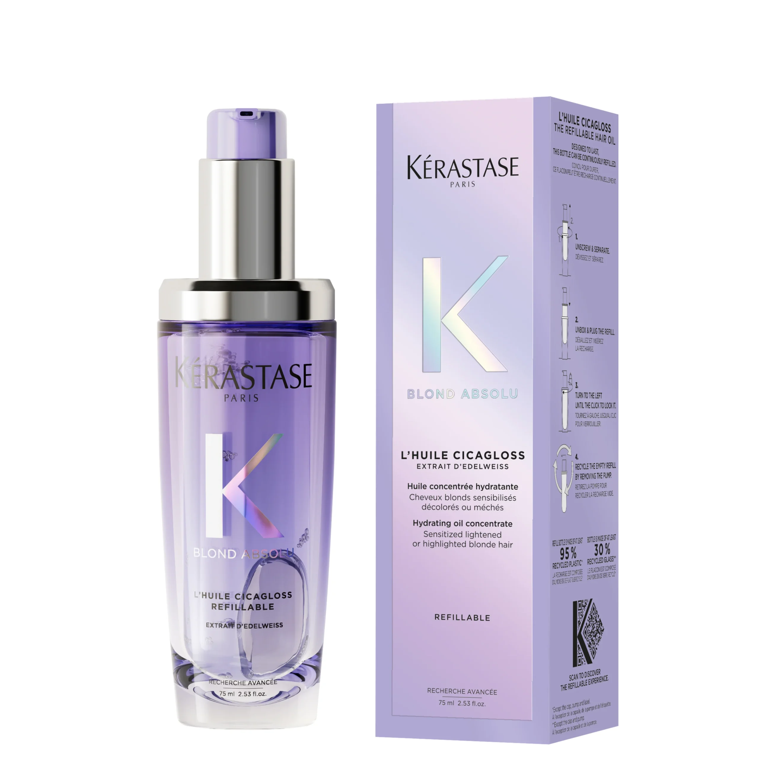 KERASTASE BLOND ABSOLU concentrated moisturizing oil refill 75 ml
