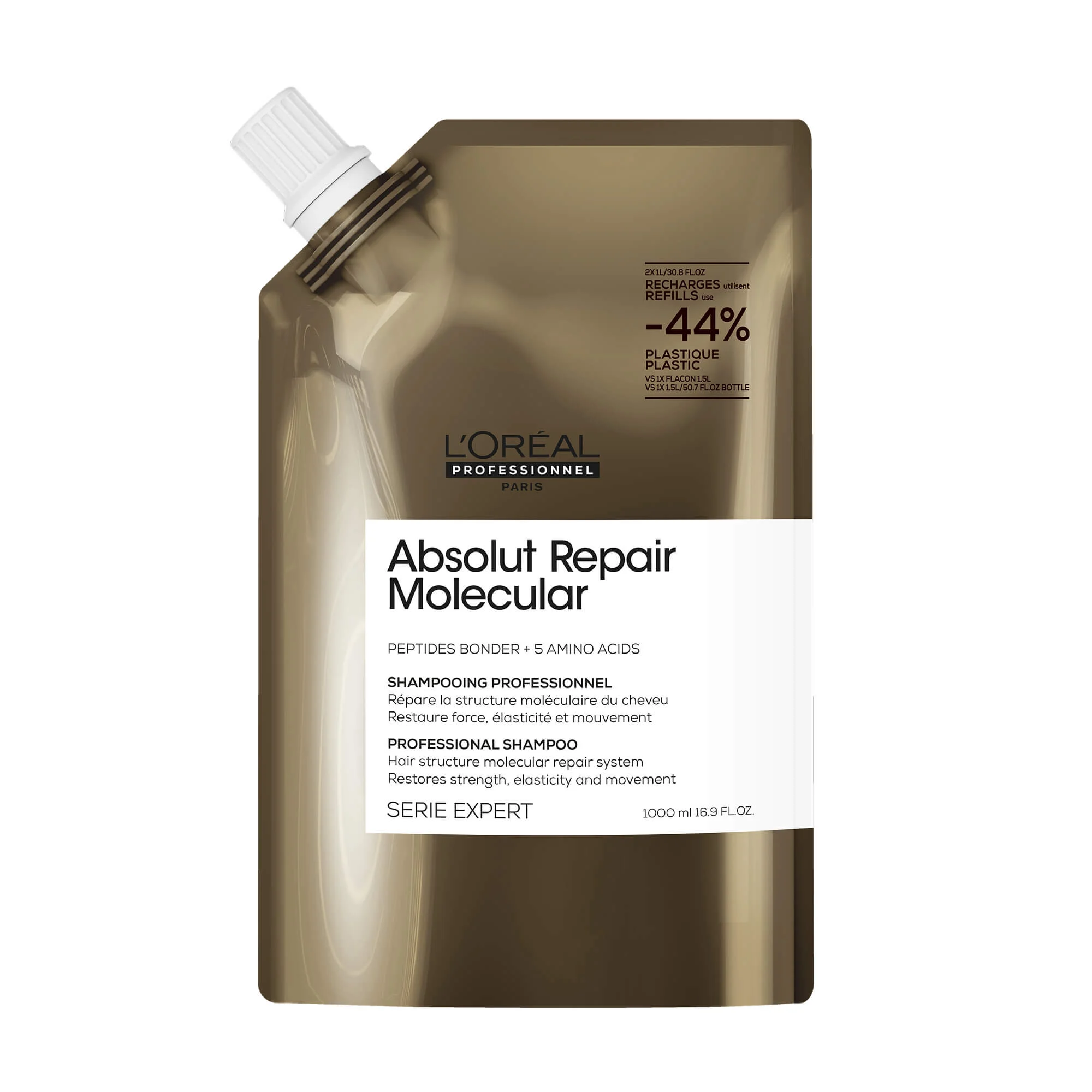 L'ORÉAL PROFESSIONNEL PARIS ABSOLUT REPAIR MOLECULAR professional sulfate-free shampoo for damaged hair refill 1000 ml