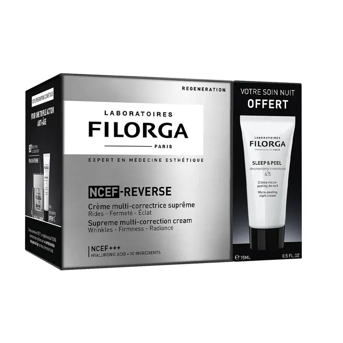 Filorga NCEF-Reverse Set Duo NCEF-Reverse Cream 50ml/Sleep&Peel 4.5 15ml   set x 65 ml