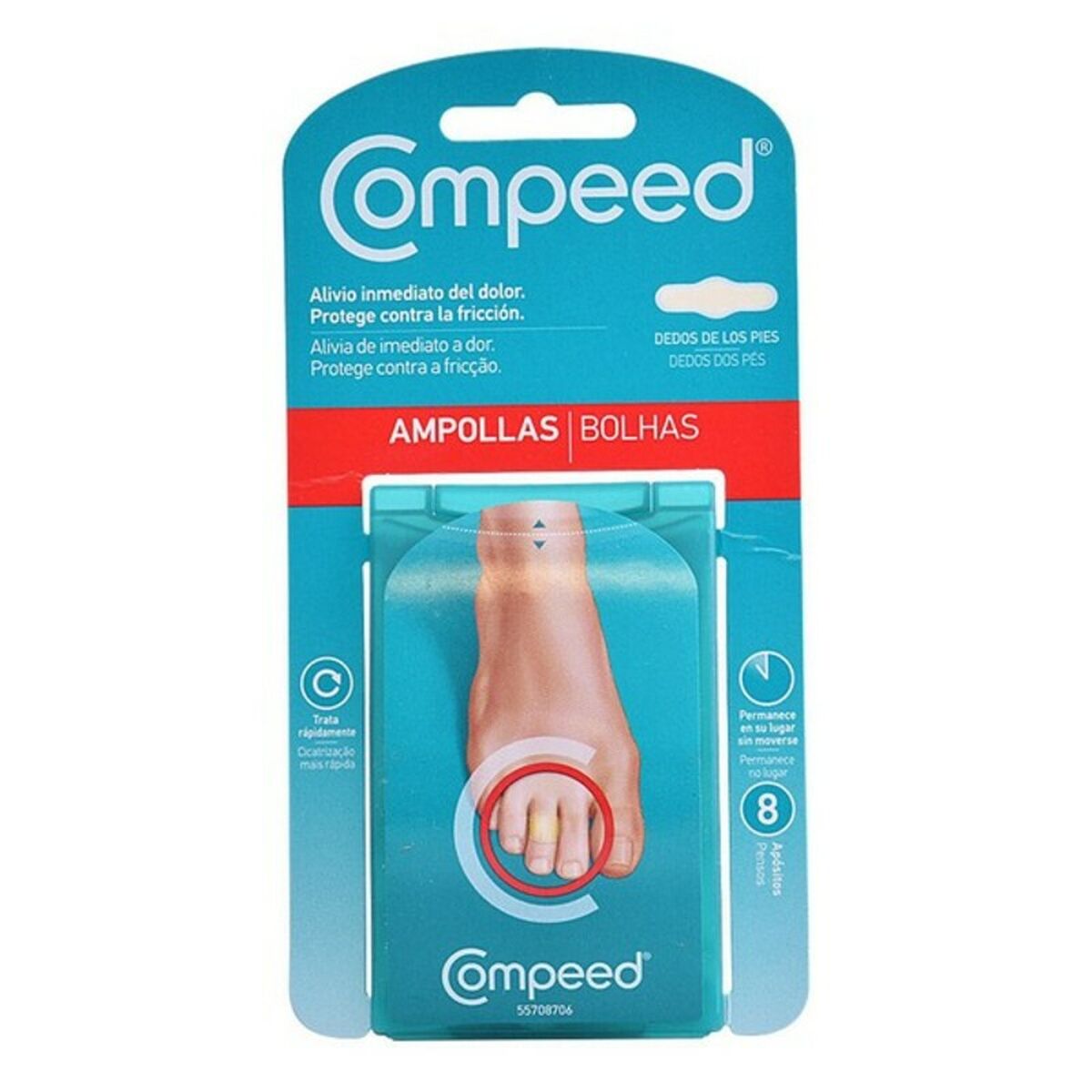 COMPEED AMPOLLAS entre dedos pies 8 apósitos