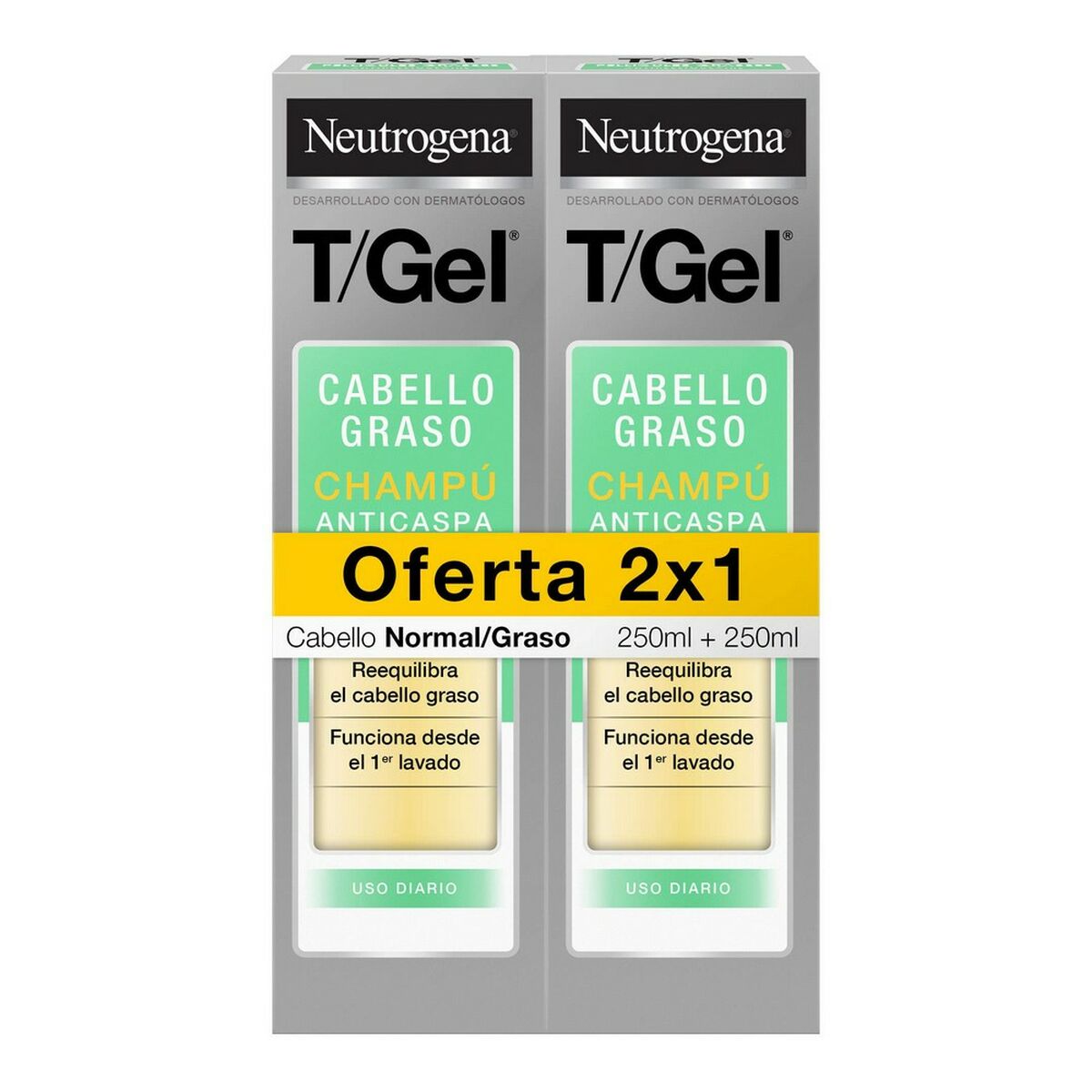Neutrogena T/Gel Dry Hair Anti-Dandruff Shampoo Melon & Jasmine for Daily Use 250ml