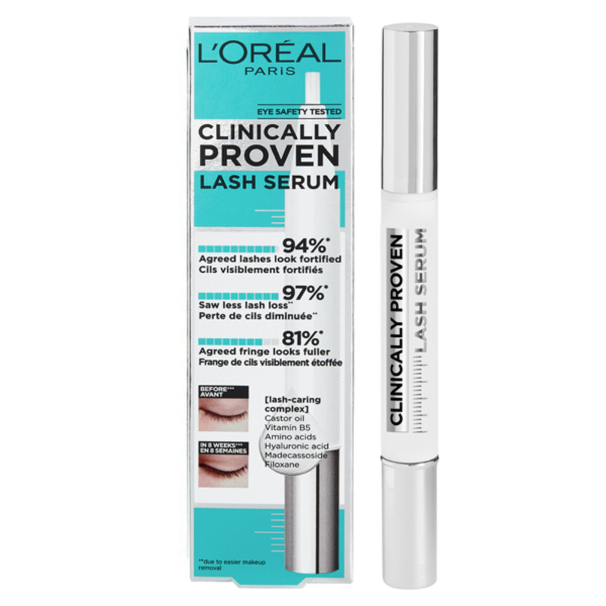 L'Oreal Paris Clinically Proven Ενυδατικό Serum Βλεφαρίδων 1.9ml #00-transparent
