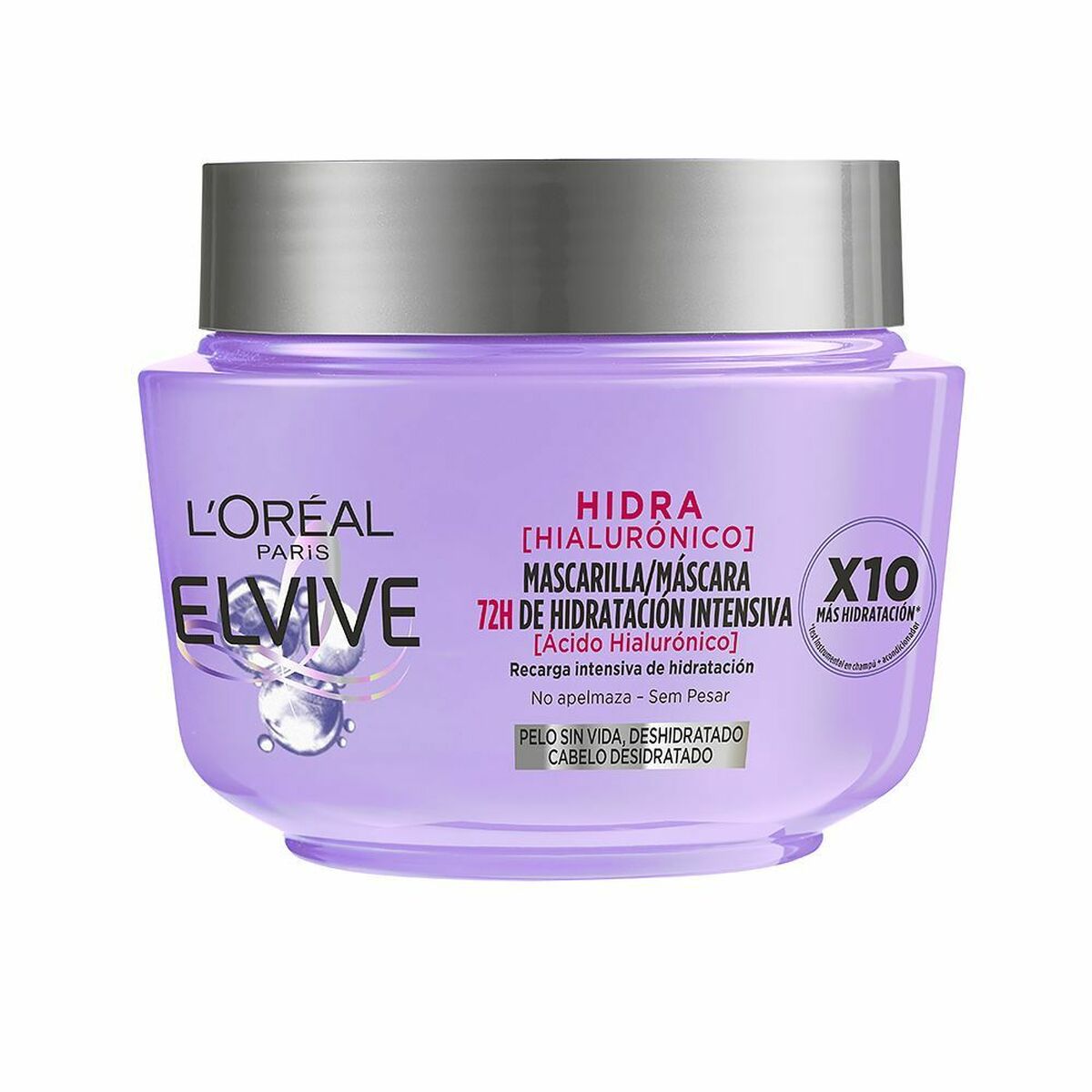 L'ORÉAL PARIS ELVIVE HIDRA HIALURÓNICO mascarilla 72h hidratación 300 ml