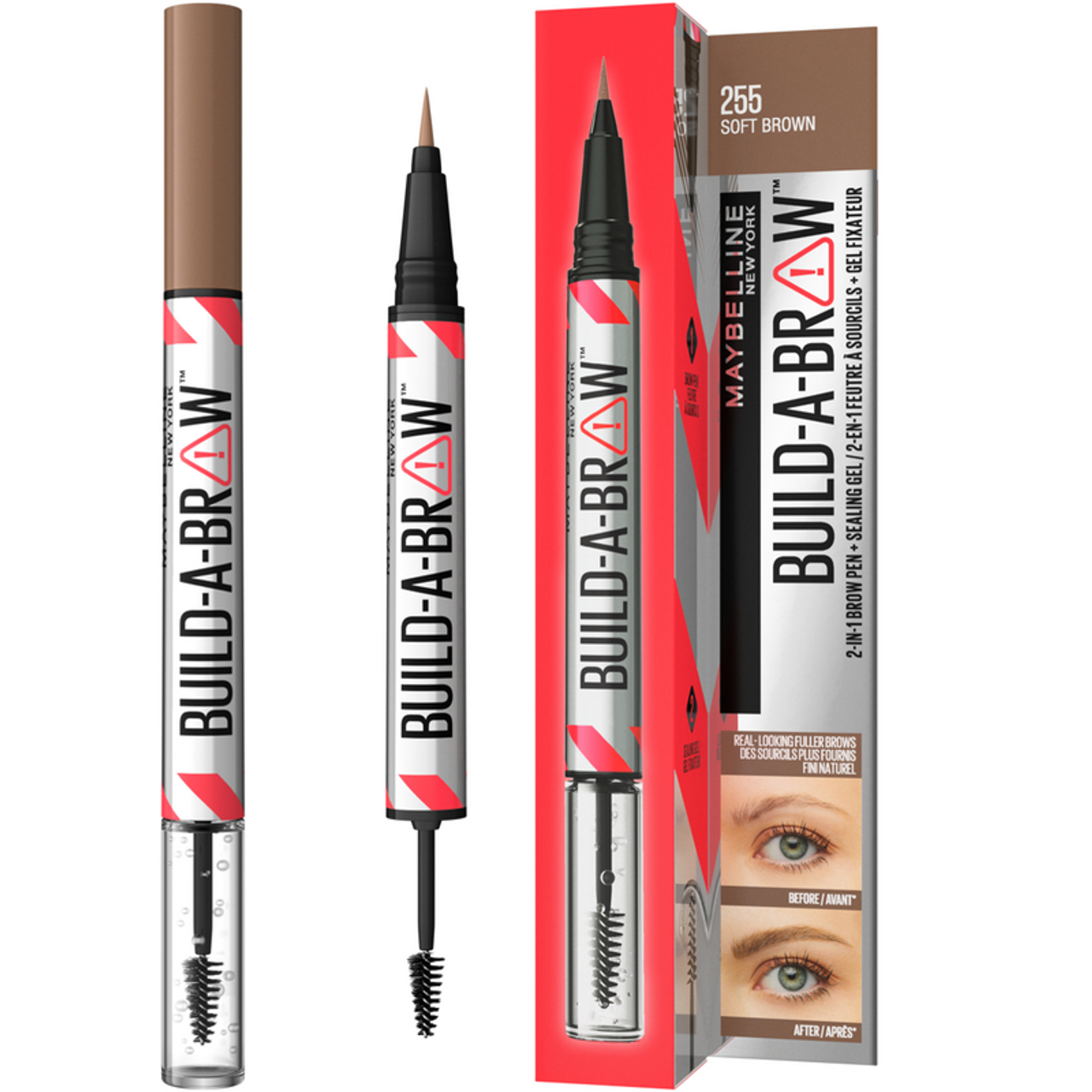 MAYBELLINE BUILD A BROW 2-in-1 marker #255-soft brown 15.30 ml