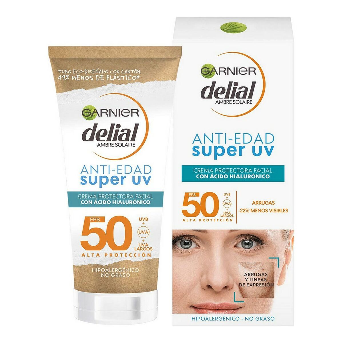GARNIER SUPER UV ANTI-EDAD crema facial SPF50 50 ml