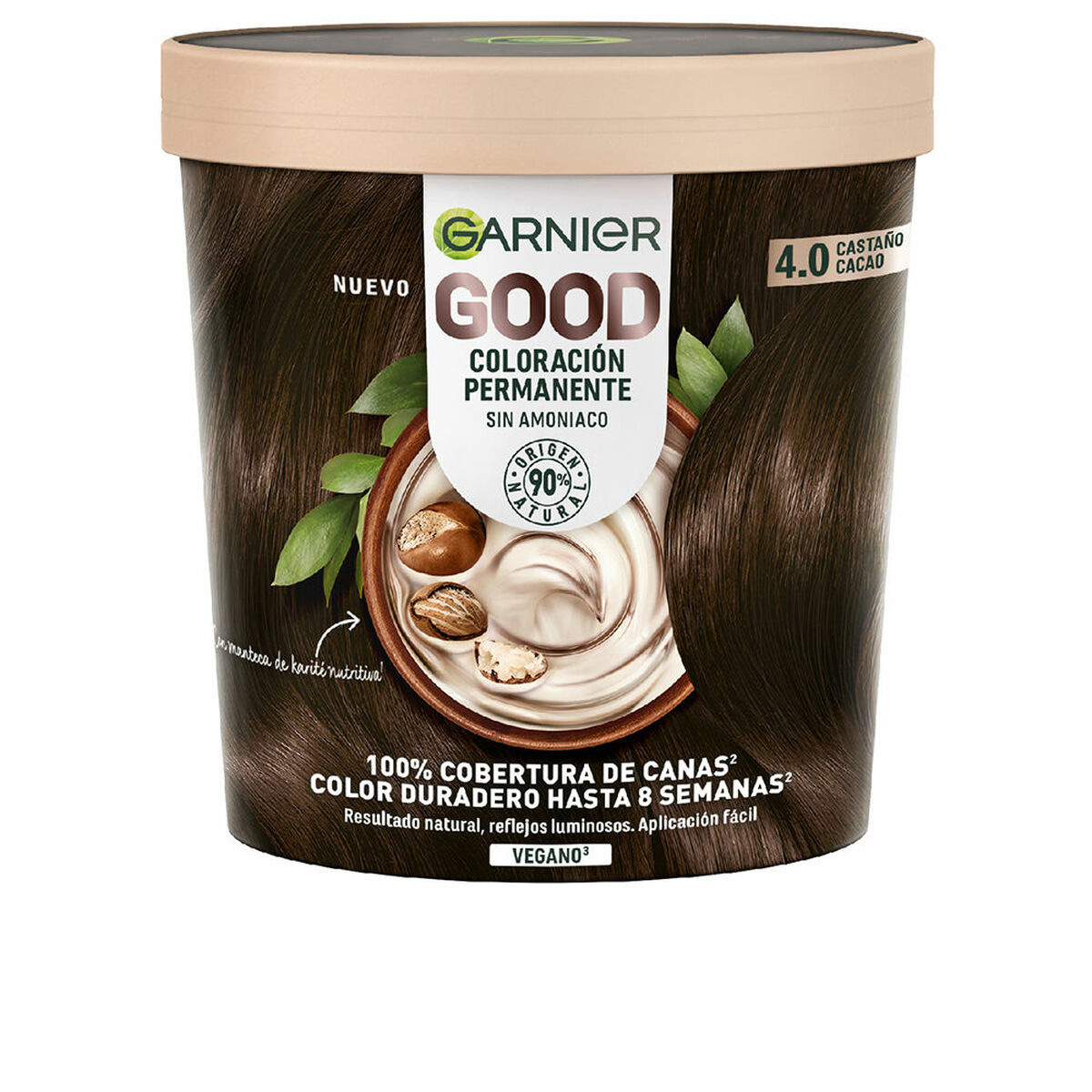 GARNIER GOOD permanent color #4.0 cocoa brown 1 u
