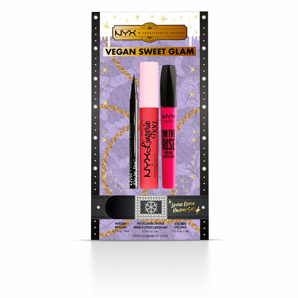 NYX PROFESSIONAL MAKE UP VEGAN SWEET GLAM LIMITED EDITION set 3 pz