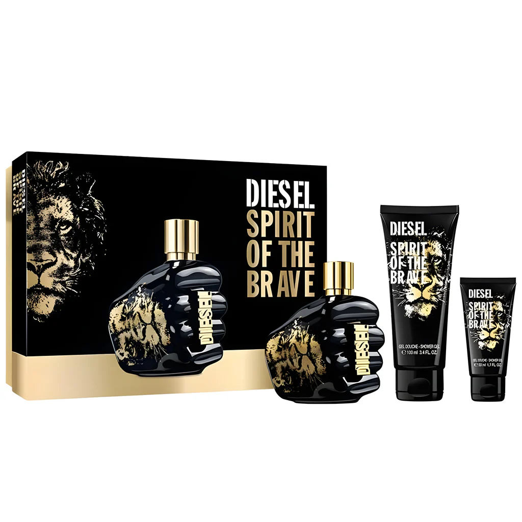 Diesel Spirit Of The Brave Pour Homme Giftset Edt Spray 125ml/Shower Gel 100ml/Shower Gel 50ml   set x 275 ml