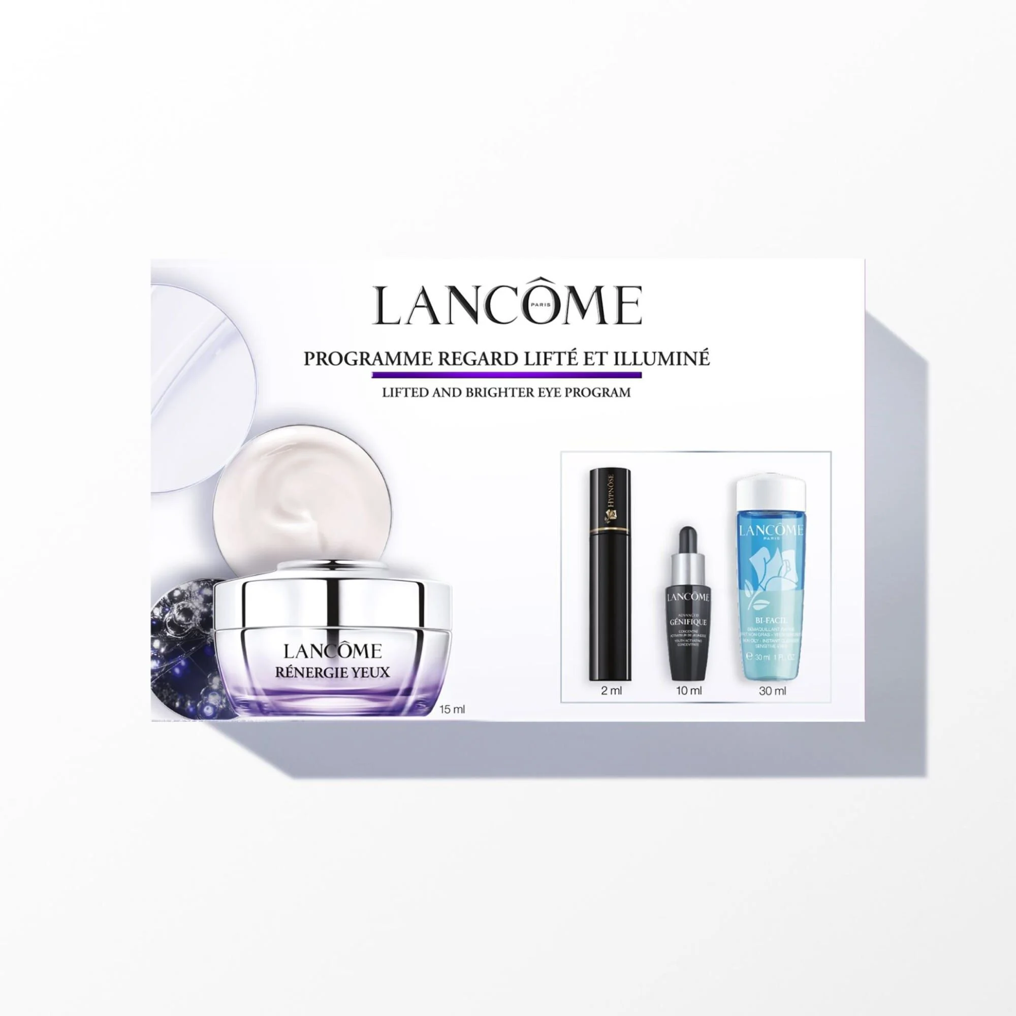 LANCÔME RÉNERGIE EYE CONTOUR CASE 4 pcs Eye contour cream 15 ml + Biphasic makeup remover 30 ml + Serum 10 ml + Mascara 2 ml