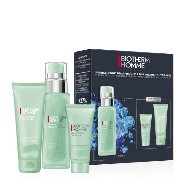 Biotherm Aquapower Set Shower Gel 75ml/Facial Cleanser 40ml/Moisturizing Gel 75ml   set x 190 ml