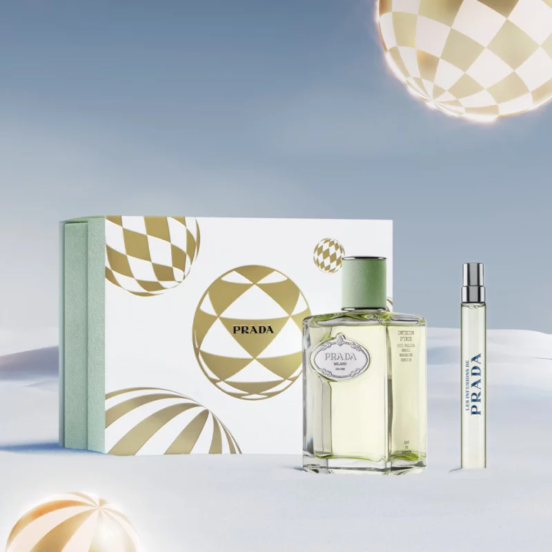 Prada Infusion D'Iris Giftset Edp Spray 100ml/Edp Spray 10ml  set x 110 ml