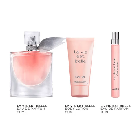 Lancome La Vie Est Belle Giftset Edp Spray 50 ml / Edp Travel Spray 10 ml / Body Lotion 50 ml   set x 110 ml