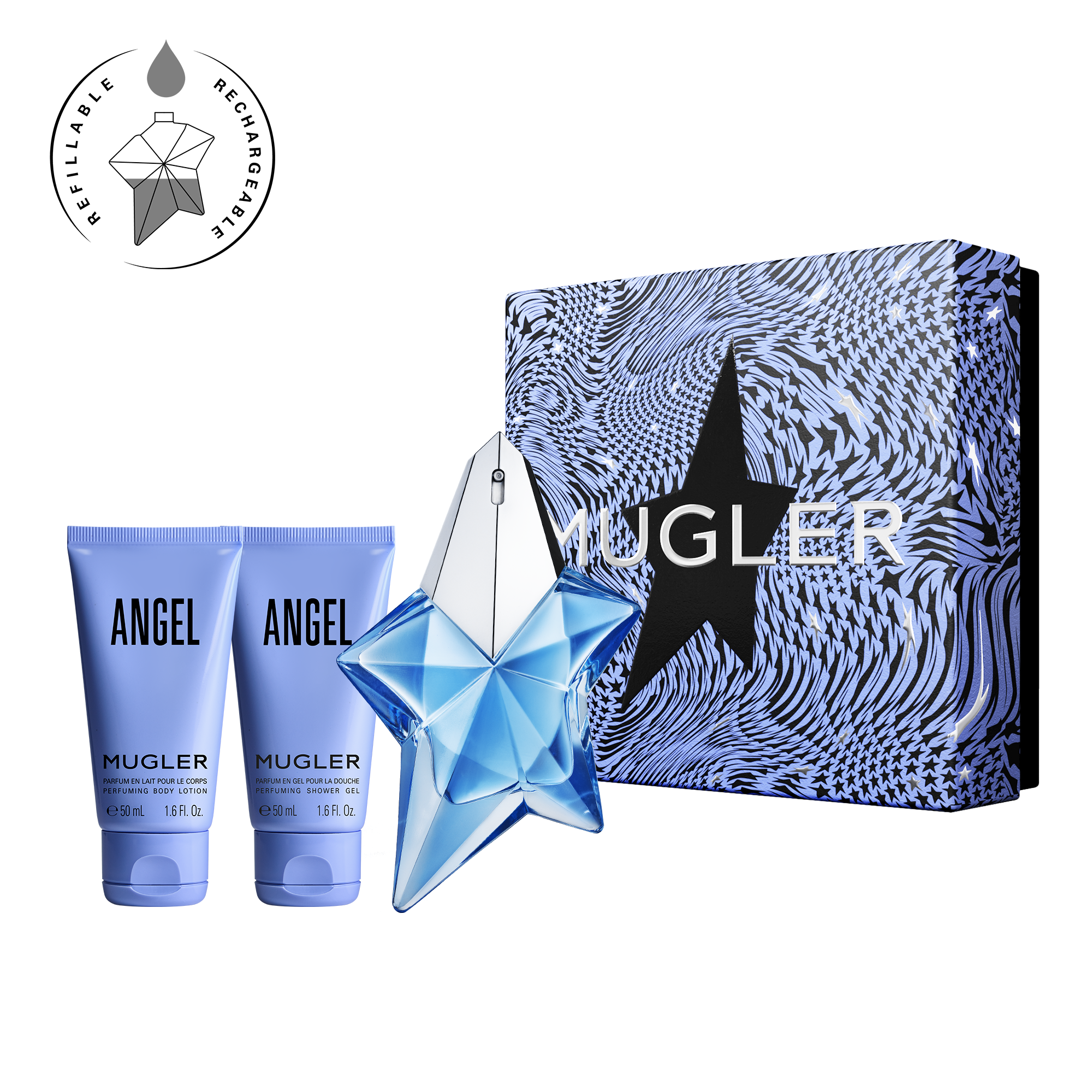 Thierry Mugler Angel Giftset Edp Spray 25ml/Body Lotion 50ml/ Shower Gel 50ml   set x 125 ml