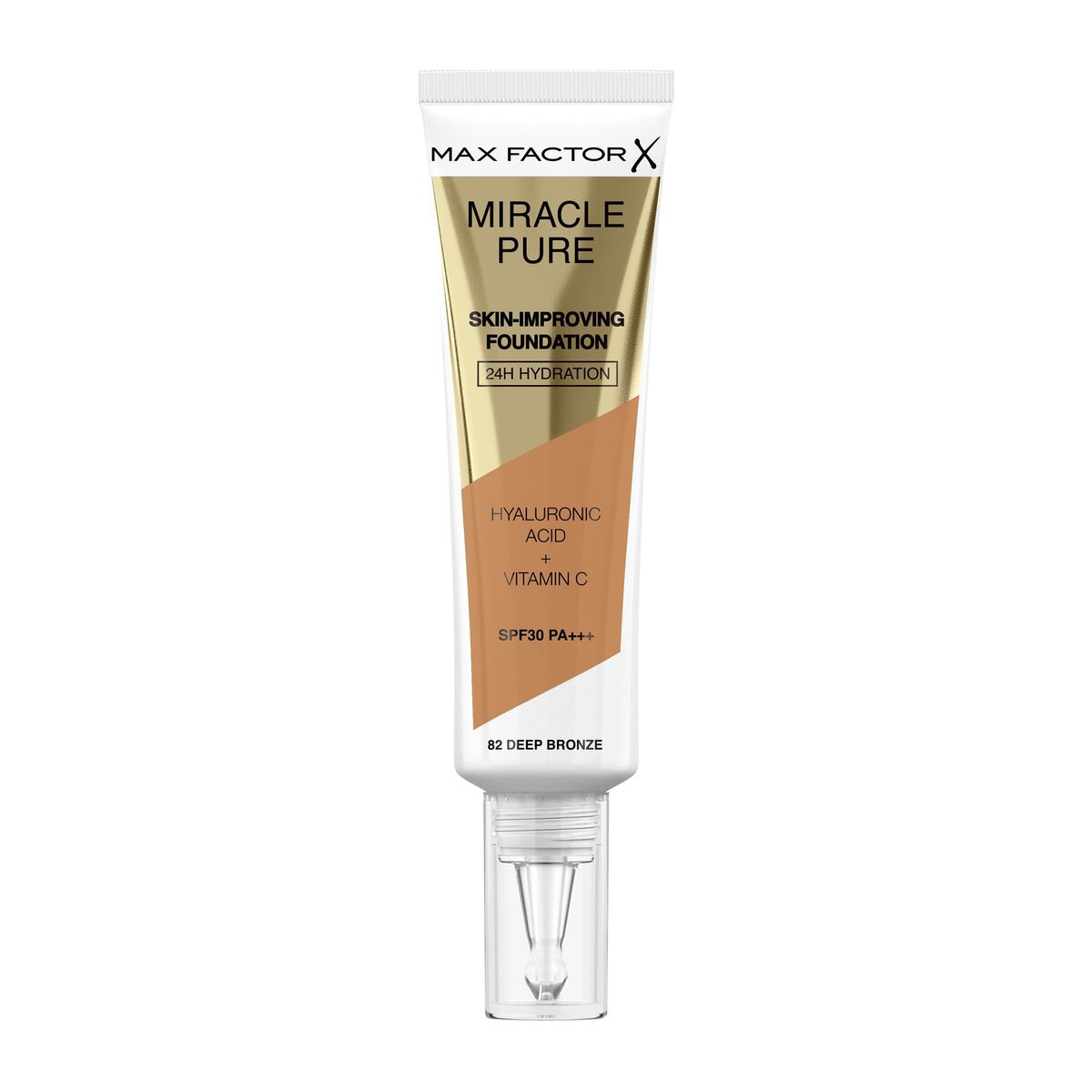 MAX FACTOR MIRACLE PURE skin-improving foundation 24h hydration SPF30 #82-deep bronze 30 ml