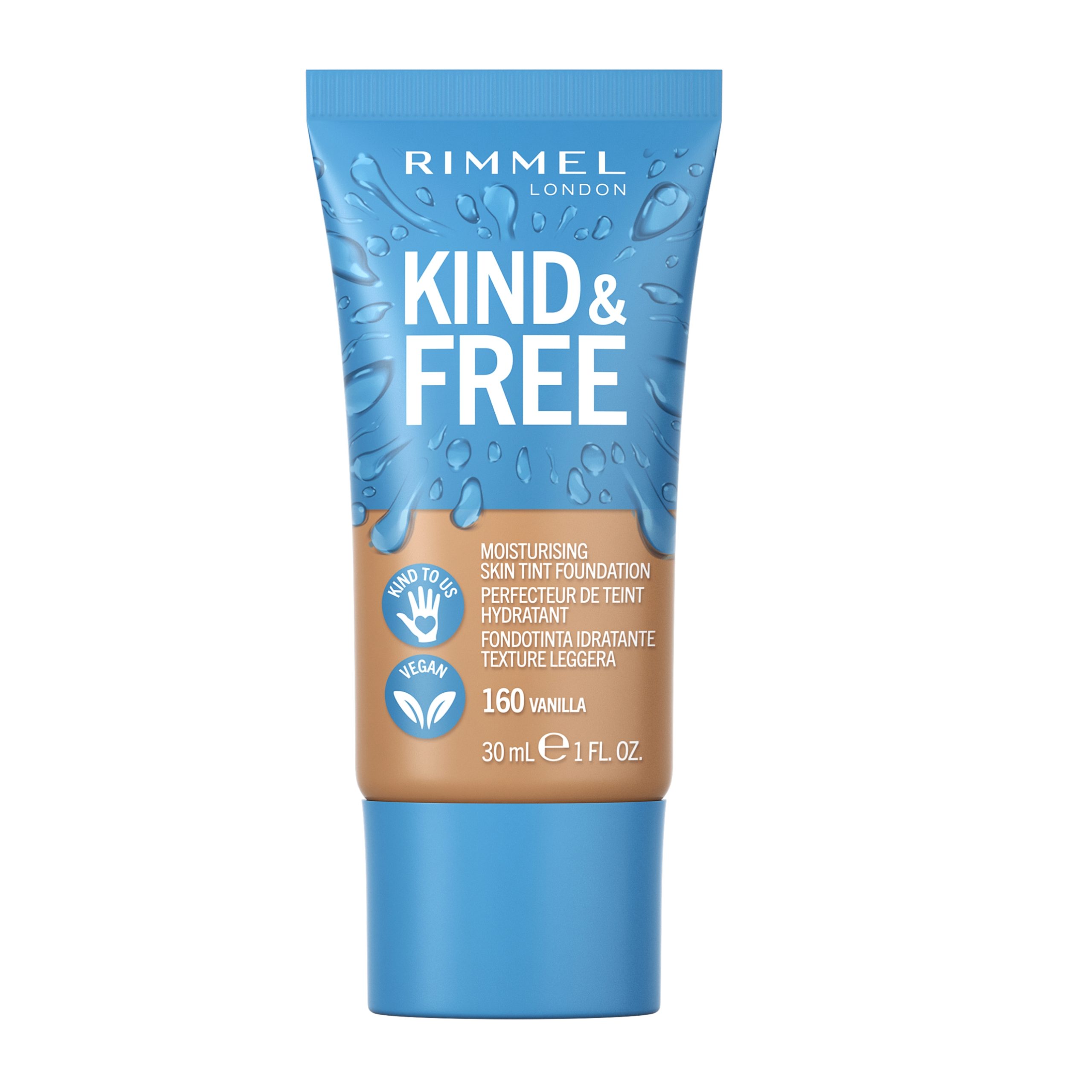 RIMMEL LONDON KIND & FREE skin tint foundation #160-vanilla 30 ml