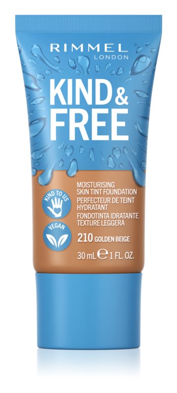 RIMMEL LONDON KIND & FREE skin tint foundation #210-golden beige 30 ml