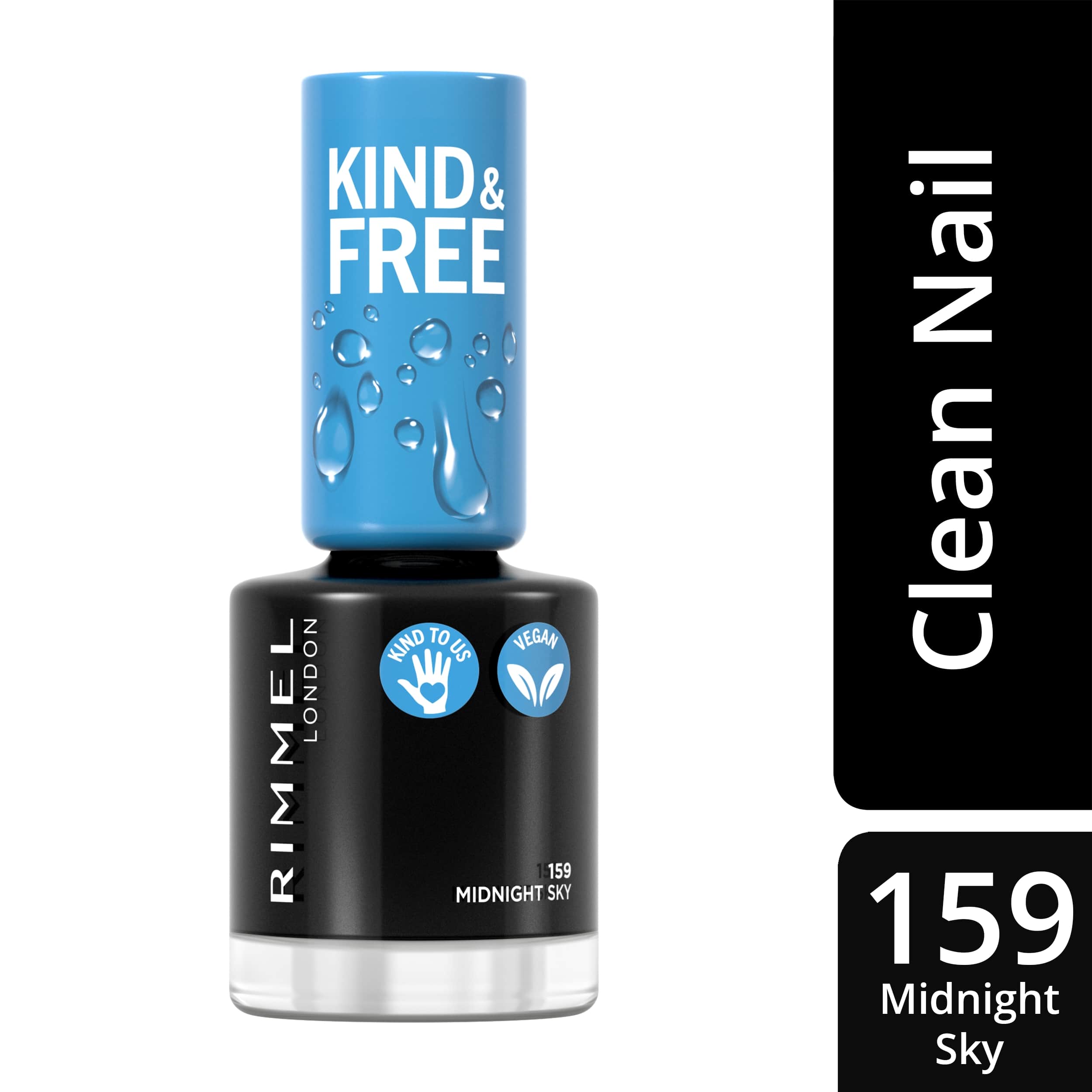RIMMEL LONDON KIND & FREE nail polish #159-midnight sky 8 ml