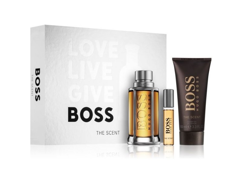 Hugo Boss The Scent Giftset Edt Spray 100ml/Shower Gel 100ml/ Edt Spray 10ml   set x 210 ml
