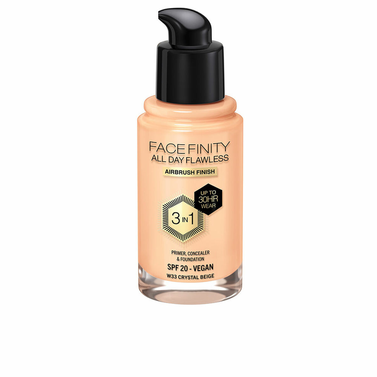 MAX FACTOR FACEFINITY ALL DAY FLAWLESS 3 IN 1 foundation #W33-crystal beige 30 ml