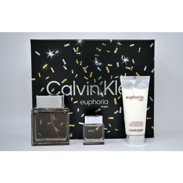 Calvin Klein Euphoria M Set - EdT 100 ml + a/s balm 100 ml + EdT 15 ml