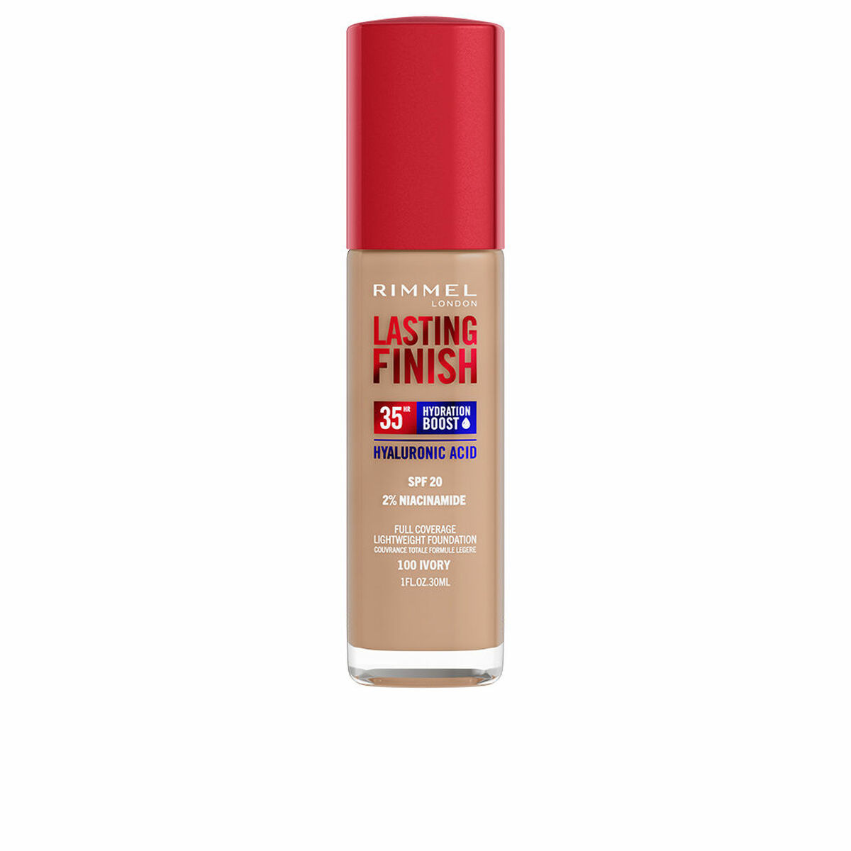 Βάση Μακιγιάζ Κρεμώδες Rimmel London Lasting Finish Nº 100 Ivory Spf 20 30 ml