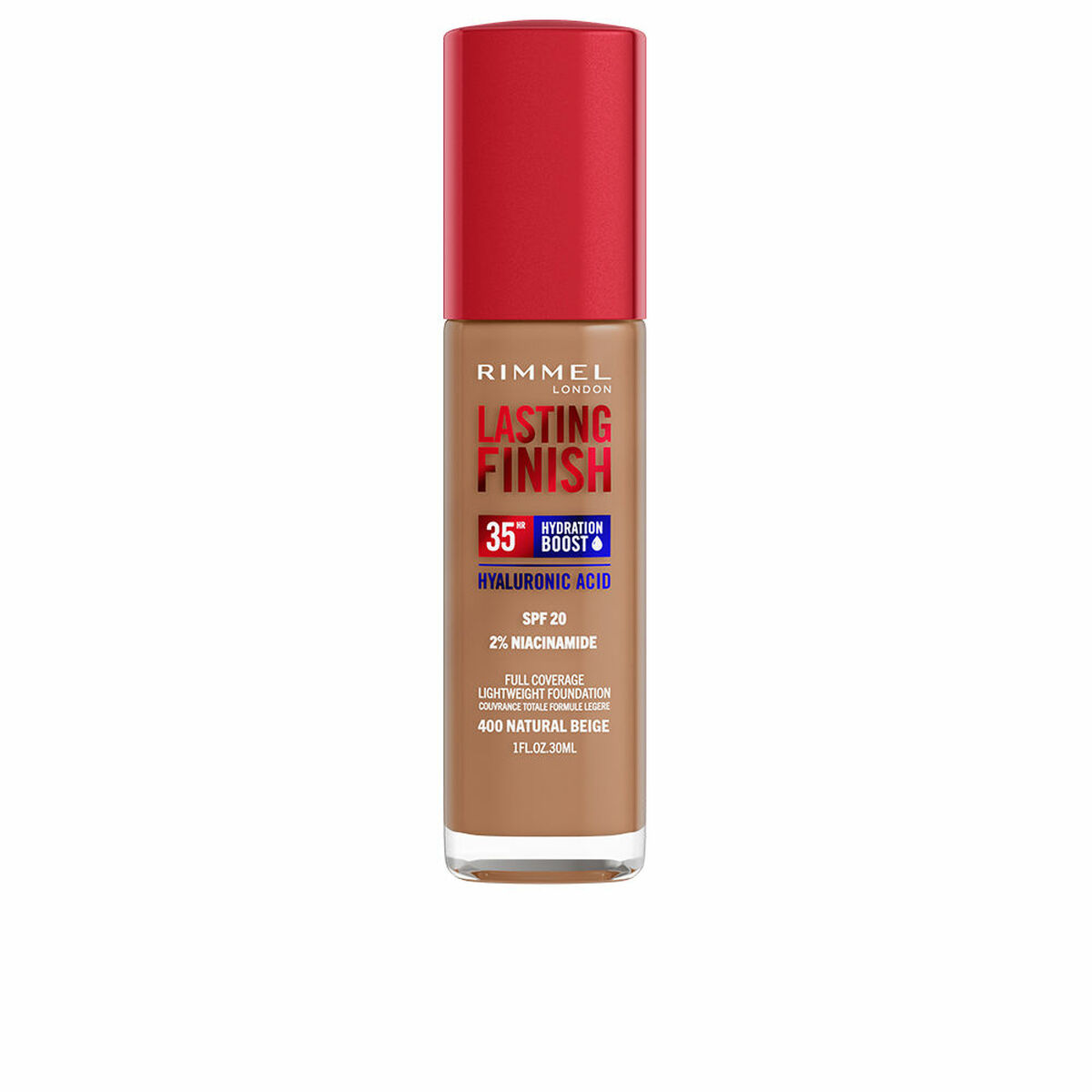 RIMMEL LONDON LASTING FINISH hydration boost SPF20 #400-Natural Beige 30 ml