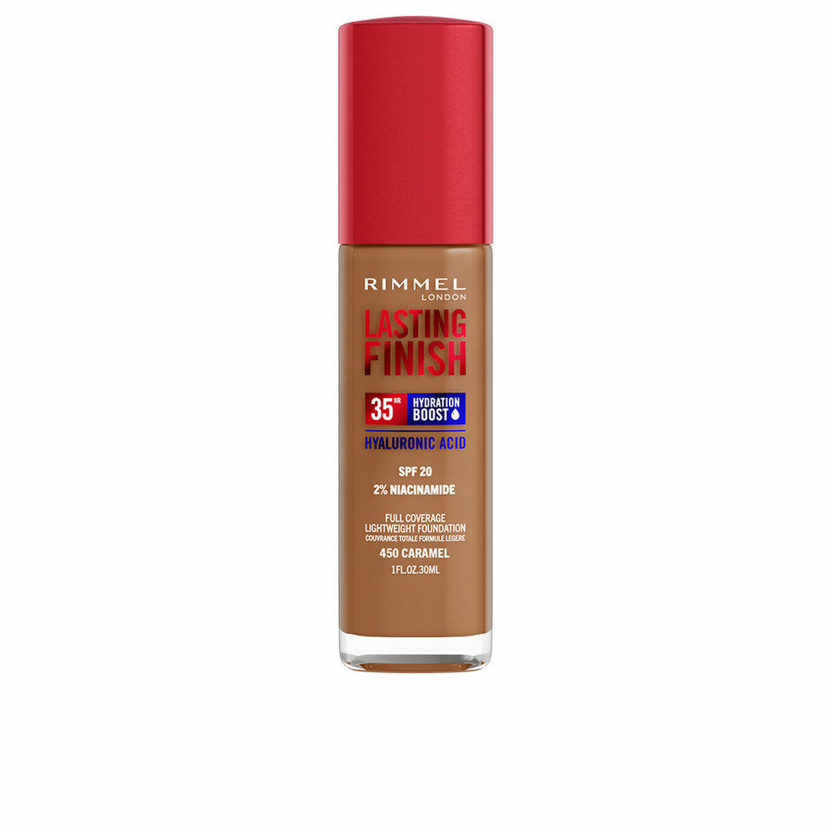 Βάση Μακιγιάζ Κρεμώδες Rimmel London Lasting Finish Nº 450 Caramel Spf 20 30 ml
